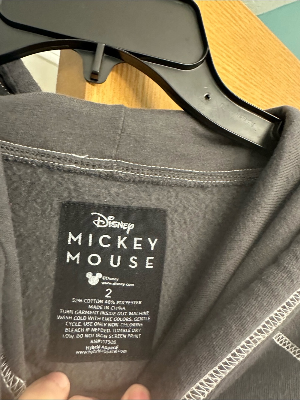 Torrid Dark Gray Mickey Mouse Graphic Hoodie Sweatshirt - Picture 2 of 2
